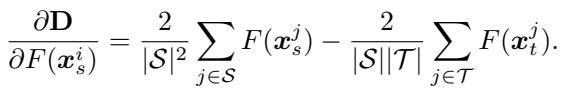Equation showing the gradient calculation with uniform summation.