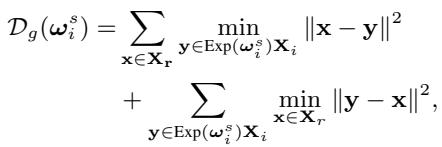 Equation 4: Geometric similarity using Chamfer distance.