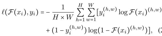 Equation 2: The expanded Binary Cross-Entropy loss function.