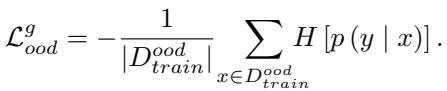 Equation for global OOD loss maximizing entropy on full background images.