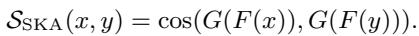Equation defining the SKA score.