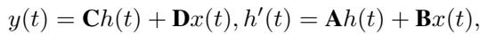 Equation 1: Continuous-time system