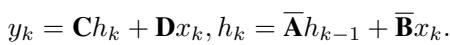 Equation 3: Discrete-time recurrent form