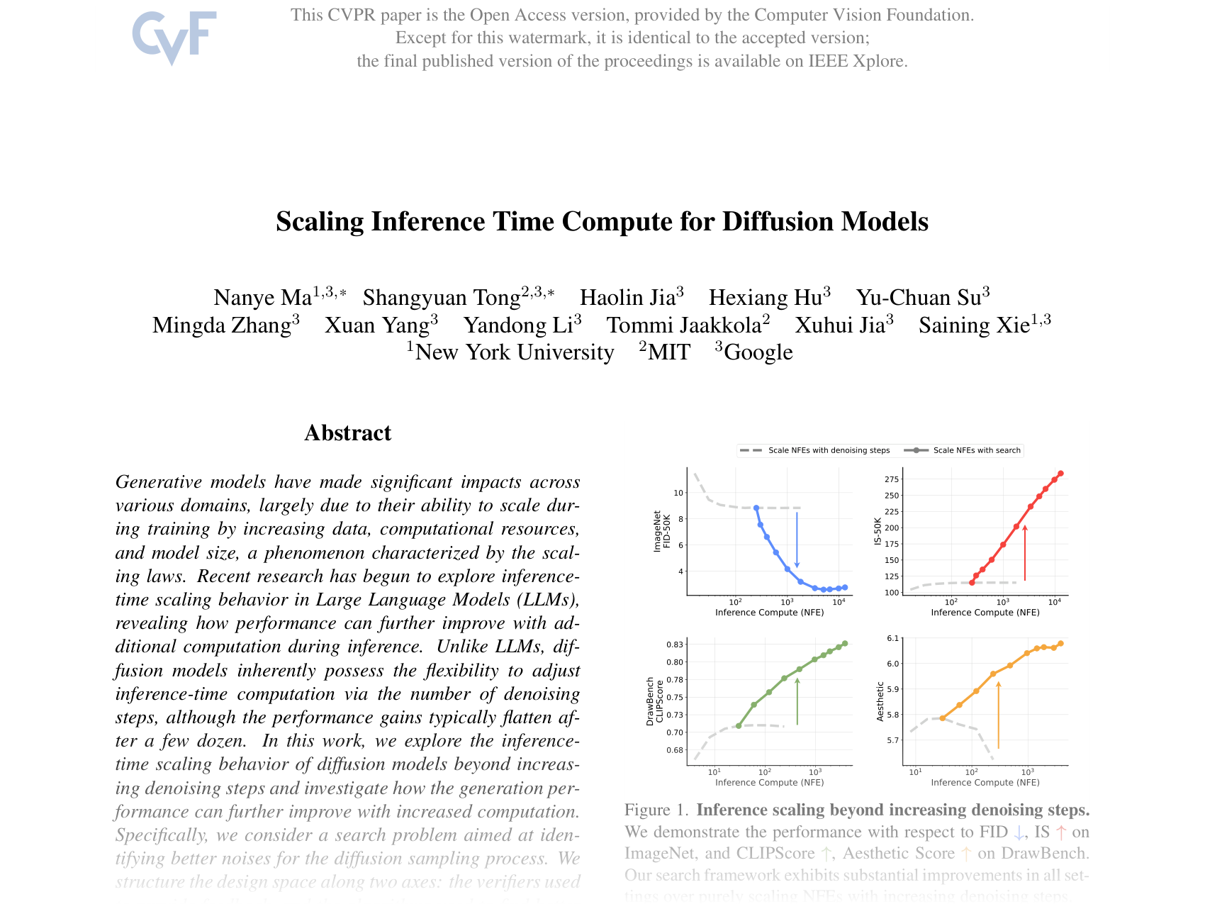 [Scaling Inference Time Compute for Diffusion Models 🔗](https://openaccess.thecvf.com/content/CVPR2025/papers/Ma_Scaling_Inference_Time_Compute_for_Diffusion_Models_CVPR_2025_paper.pdf)