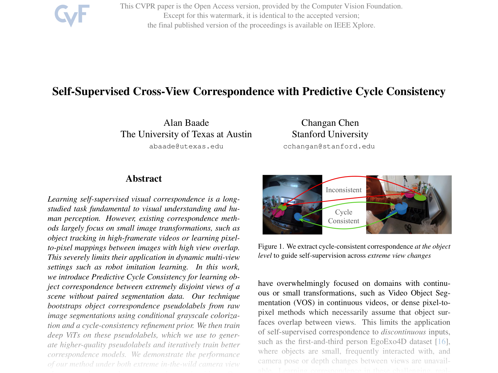 [Self-Supervised Cross-View Correspondence with Predictive Cycle Consistency 🔗](https://openaccess.thecvf.com/content/CVPR2025/papers/Baade_Self-Supervised_Cross-View_Correspondence_with_Predictive_Cycle_Consistency_CVPR_2025_paper.pdf)