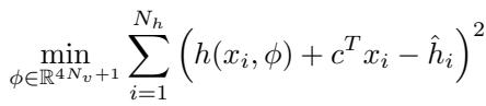 Equation 5: The loss function for fitting a DSF to a target geometry.