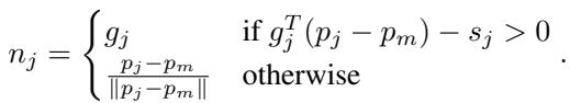Algorithm logic for calculating the normal of the cutting hyperplane.