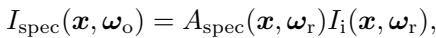 Equation 3: Specular component definition.
