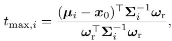 Equation 8: Determining the exact intersection depth along a ray.