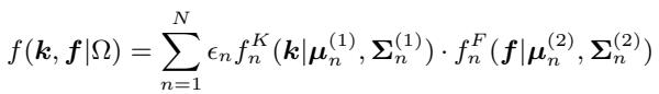 Equation 21: The multivariate distribution model for estimating correlation between locations and features.