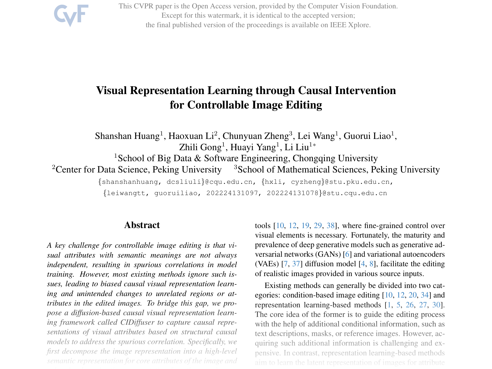 [Visual Representation Learning through Causal Intervention for Controllable Image Editing 🔗](https://openaccess.thecvf.com/content/CVPR2025/papers/Huang_Visual_Representation_Learning_through_Causal_Intervention_for_Controllable_Image_Editing_CVPR_2025_paper.pdf)