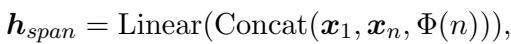 Equation 1: Span representation formula.