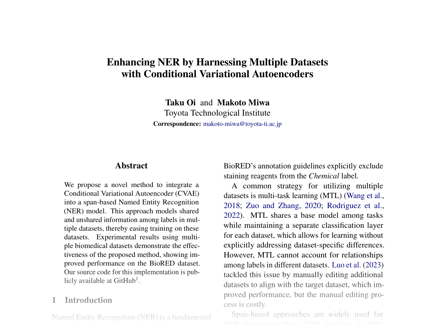 [Enhancing NER by Harnessing Multiple Datasets with Conditional Variational Autoencoders 🔗](https://aclanthology.org/2025.acl-short.87.pdf)