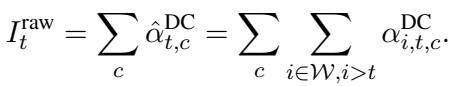 Equation for Raw Importance Aggregation.