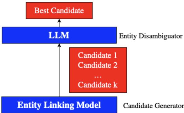 Figure 1: LLM as Entity Disambiguator.