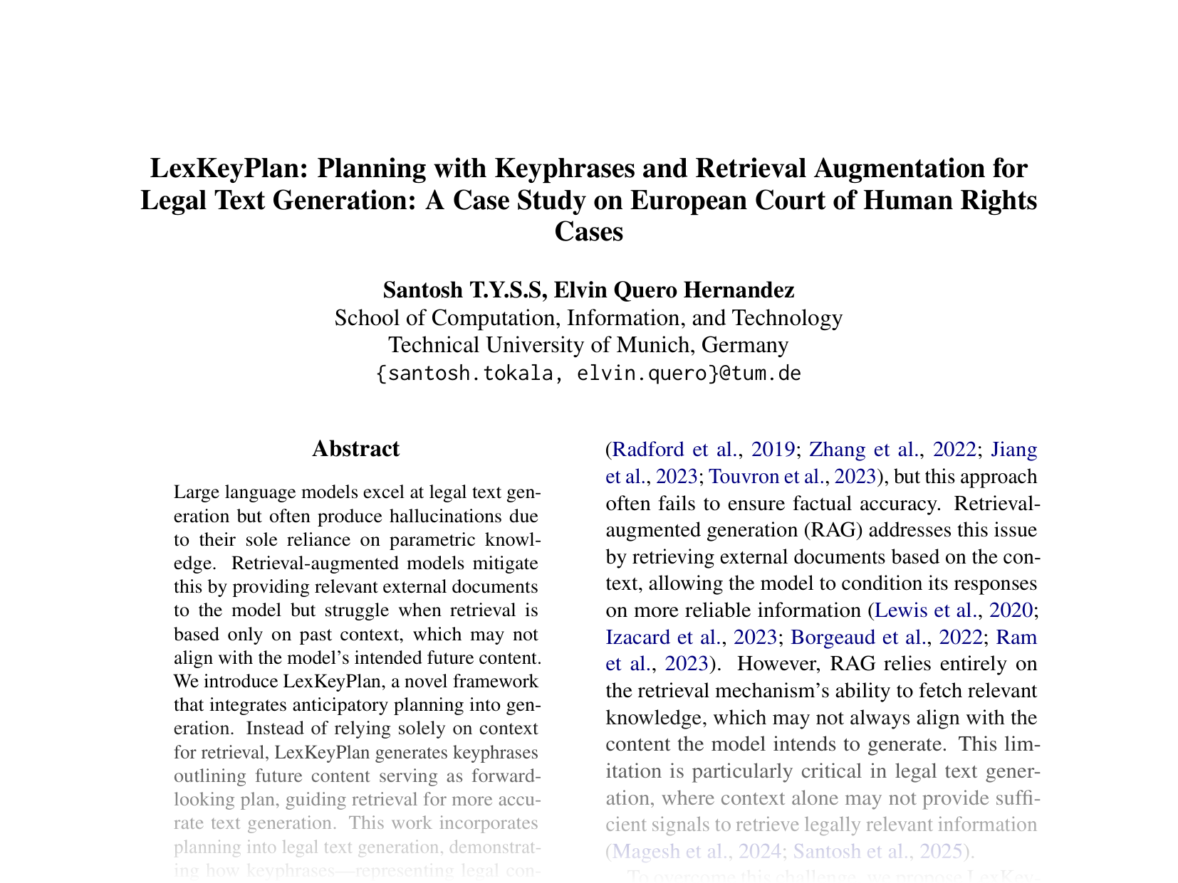 [LexKeyPlan: Planning with Keyphrases and Retrieval Augmentation for Legal Text Generation: A Case Study on European Court of Human Rights Cases 🔗](https://aclanthology.org/2025.acl-short.32.pdf)