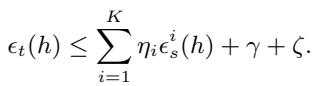 Equation: Target risk upper bound.