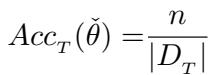 Equation 2: Accuracy calculation for specific thresholds