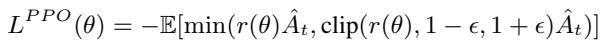PPO 损失公式。