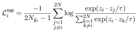 监督对比损失公式