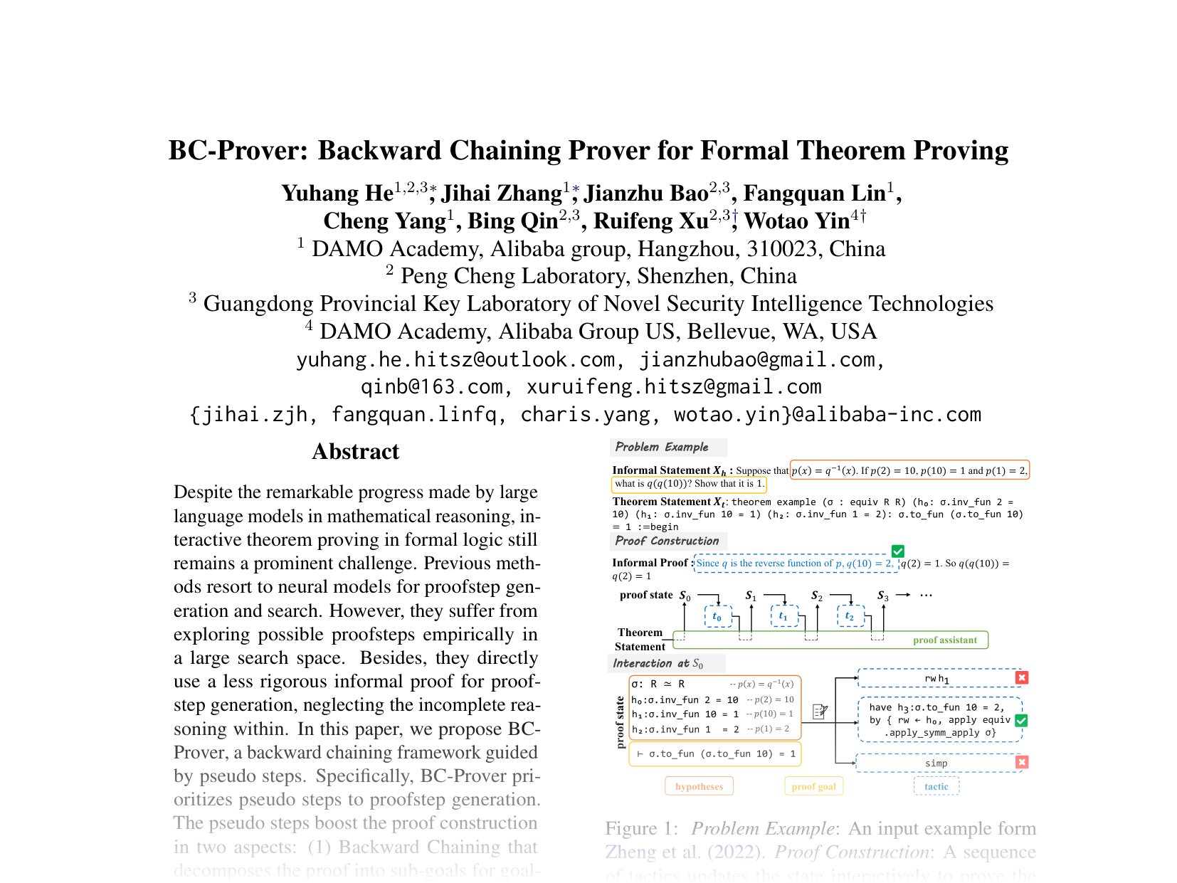 [BC-Prover: Backward Chaining Prover for Formal Theorem Proving 🔗](https://aclanthology.org/2024.emnlp-main.180.pdf)