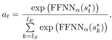 注意力机制方程。
