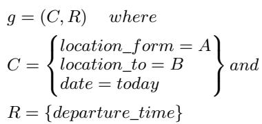 Equation for user goal definition.