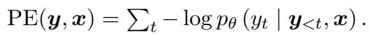 公式 1: 预测熵公式