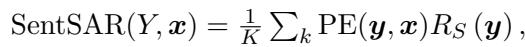 公式 3: SentSAR 公式