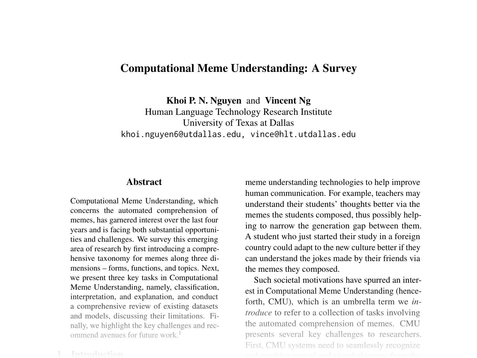 [Computational Meme Understanding: A Survey 🔗](https://aclanthology.org/2024.emnlp-main.1184.pdf)