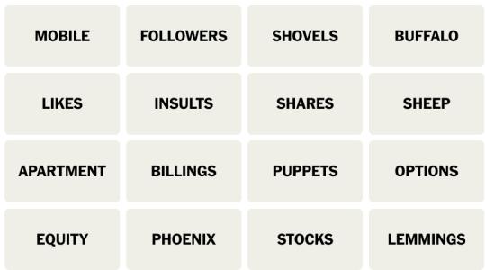 Create four groups of four!