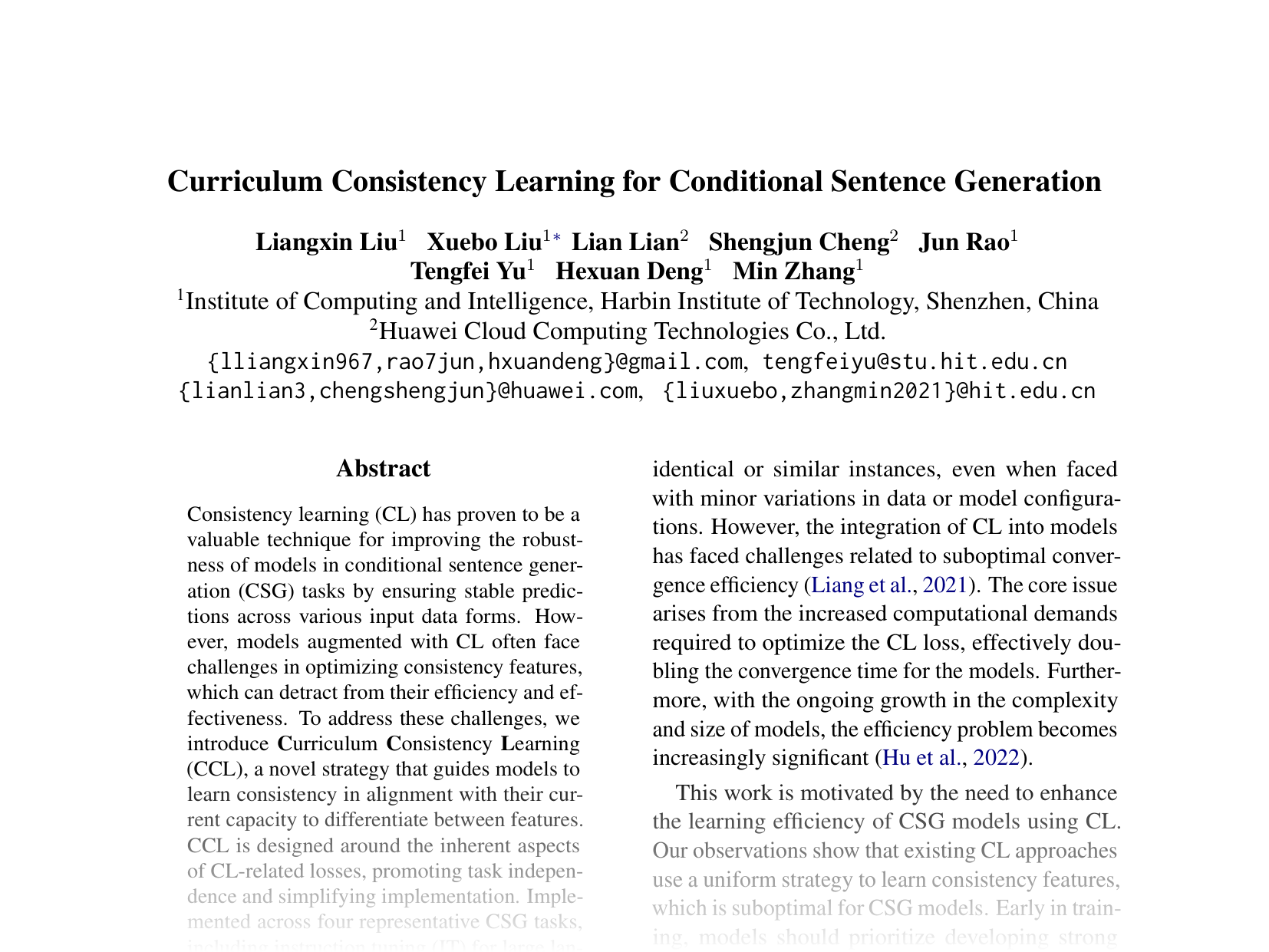 [Curriculum Consistency Learning for Conditional Sentence Generation 🔗](https://aclanthology.org/2024.emnlp-main.768.pdf)