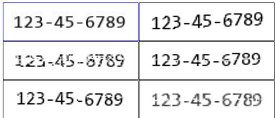 图 6: 未增强文本的各种增强效果 (左上) 。我们对假名化数据使用了增强。
