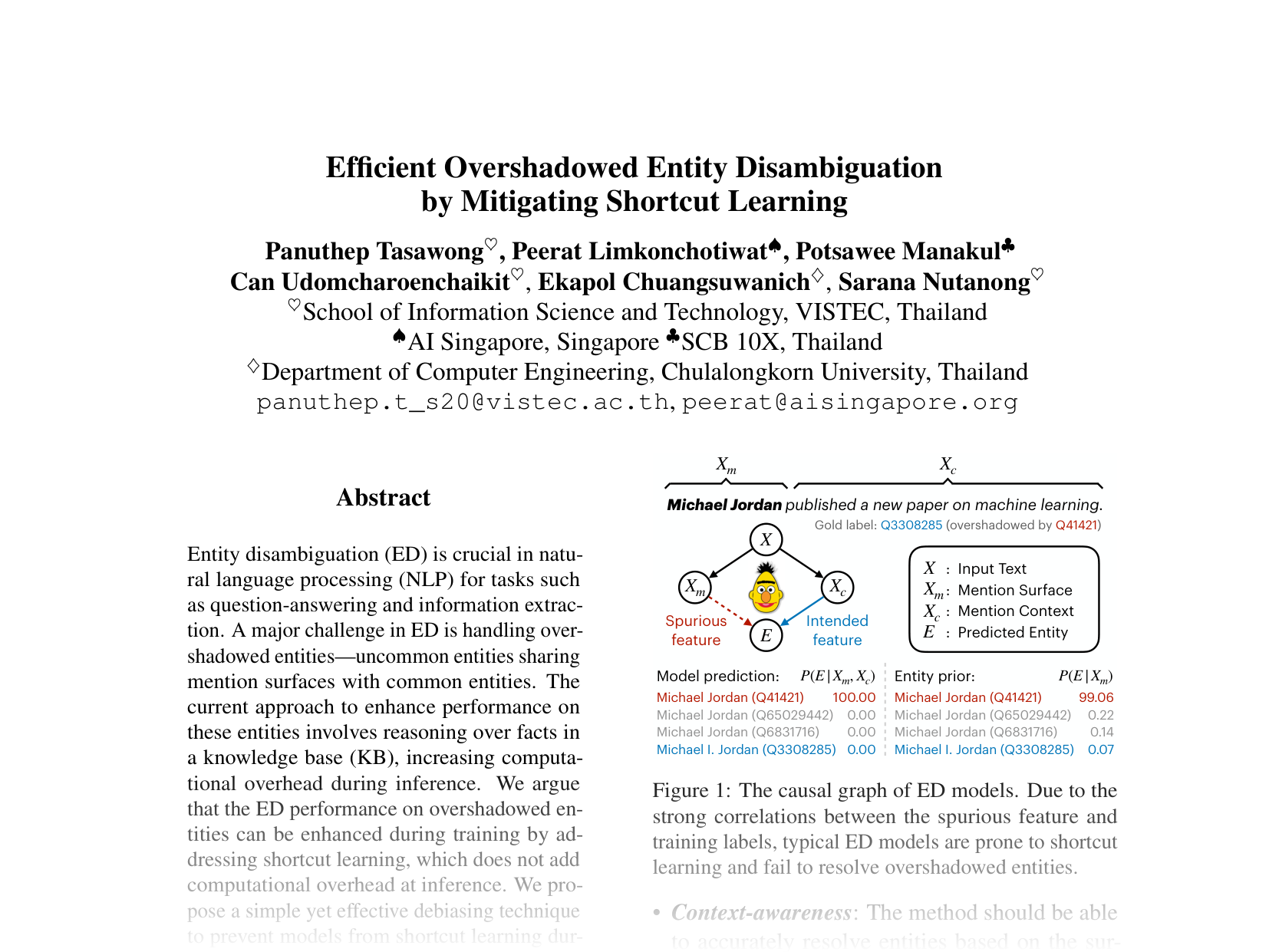 [Efficient Overshadowed Entity Disambiguation by Mitigating Shortcut Learning 🔗](https://aclanthology.org/2024.emnlp-main.855.pdf)