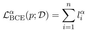 带有标签平滑参数 alpha 的 BCE 损失。