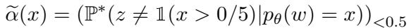 基于条件概率定义的 alpha tilde。