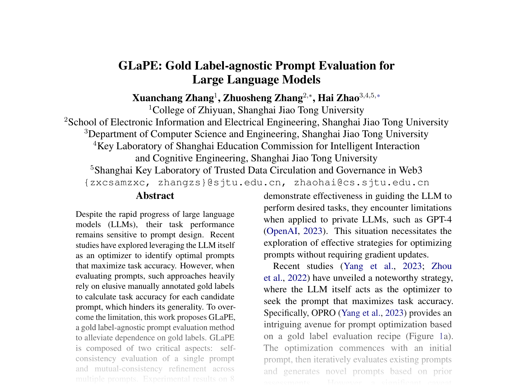 [GLaPE: Gold Label-agnostic Prompt Evaluation for Large Language Models 🔗](https://aclanthology.org/2024.emnlp-main.121.pdf)