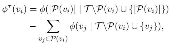 公式 8: 基于树的 Shapley 值 (TSV) 定义。