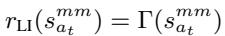定义局部隐式奖励为多模态状态函数的方程。
