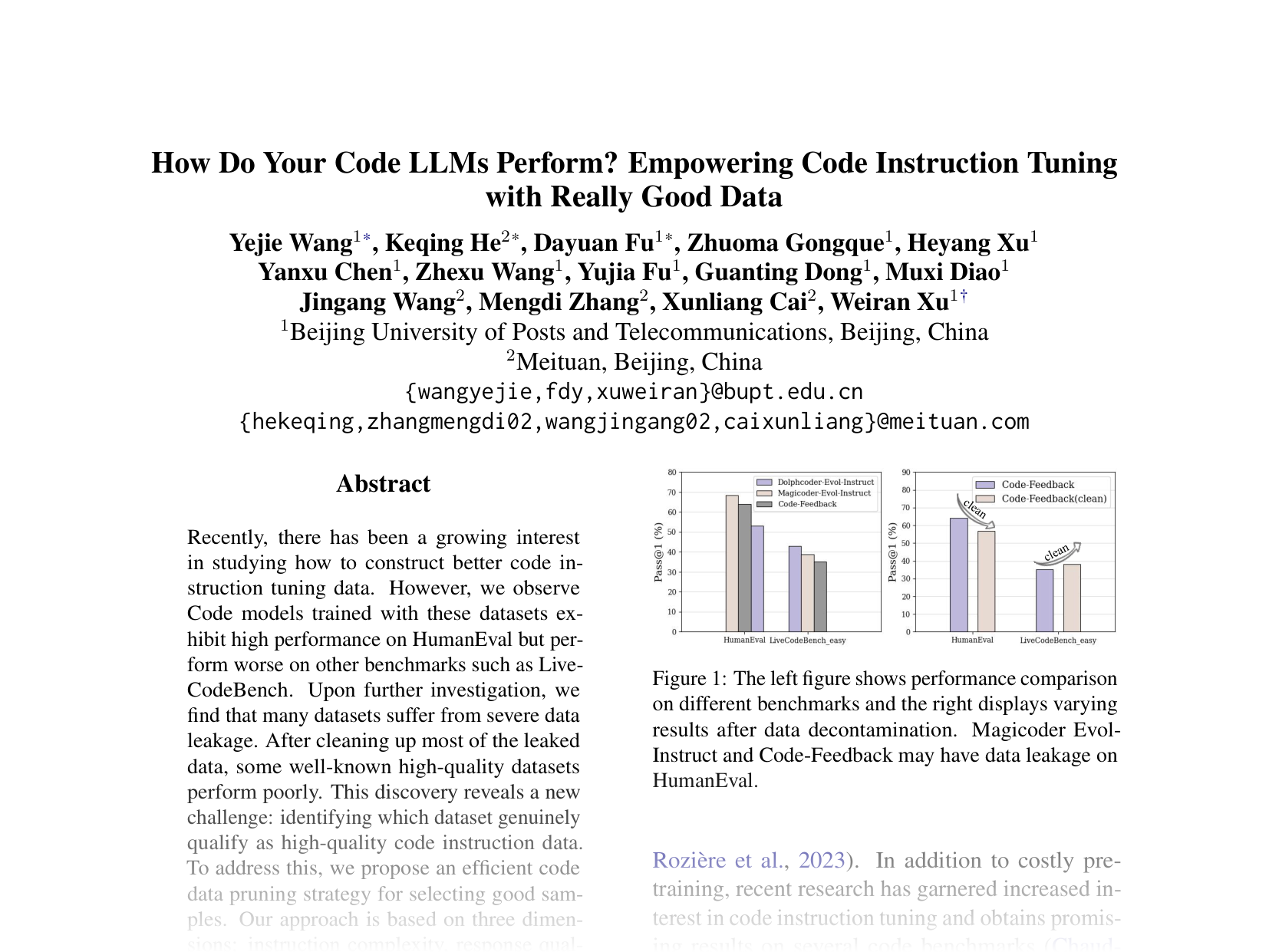 [How Do Your Code LLMs Perform? Empowering Code Instruction Tuning with Really Good Data 🔗](https://aclanthology.org/2024.emnlp-main.777.pdf)