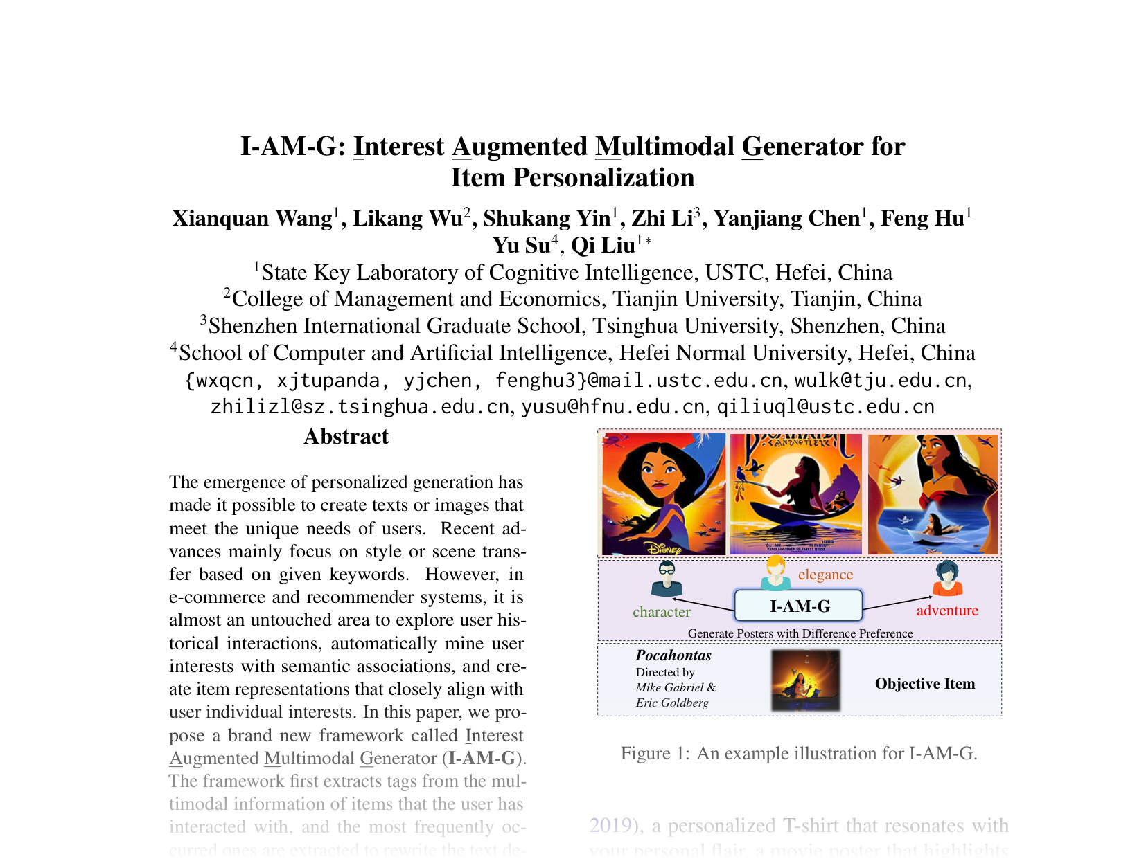 [I-AM-G: Interest Multimodal Generator for Item Personalization 🔗](https://aclanthology.org/2024.emnlp-main.1187.pdf)