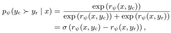 Probability equation for preference estimation.