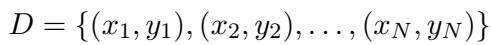 数据集 D 的方程