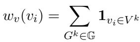公式 1: 节点权重计算。