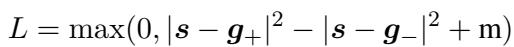 公式 8: 三元组损失函数。