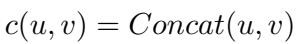 Equation for concatenating u and v.