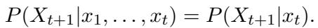 Equation describing Markov property