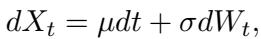 Equation for Brownian Motion