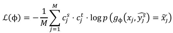 Equation for Label Confidence Weighted Cross-Entropy Loss