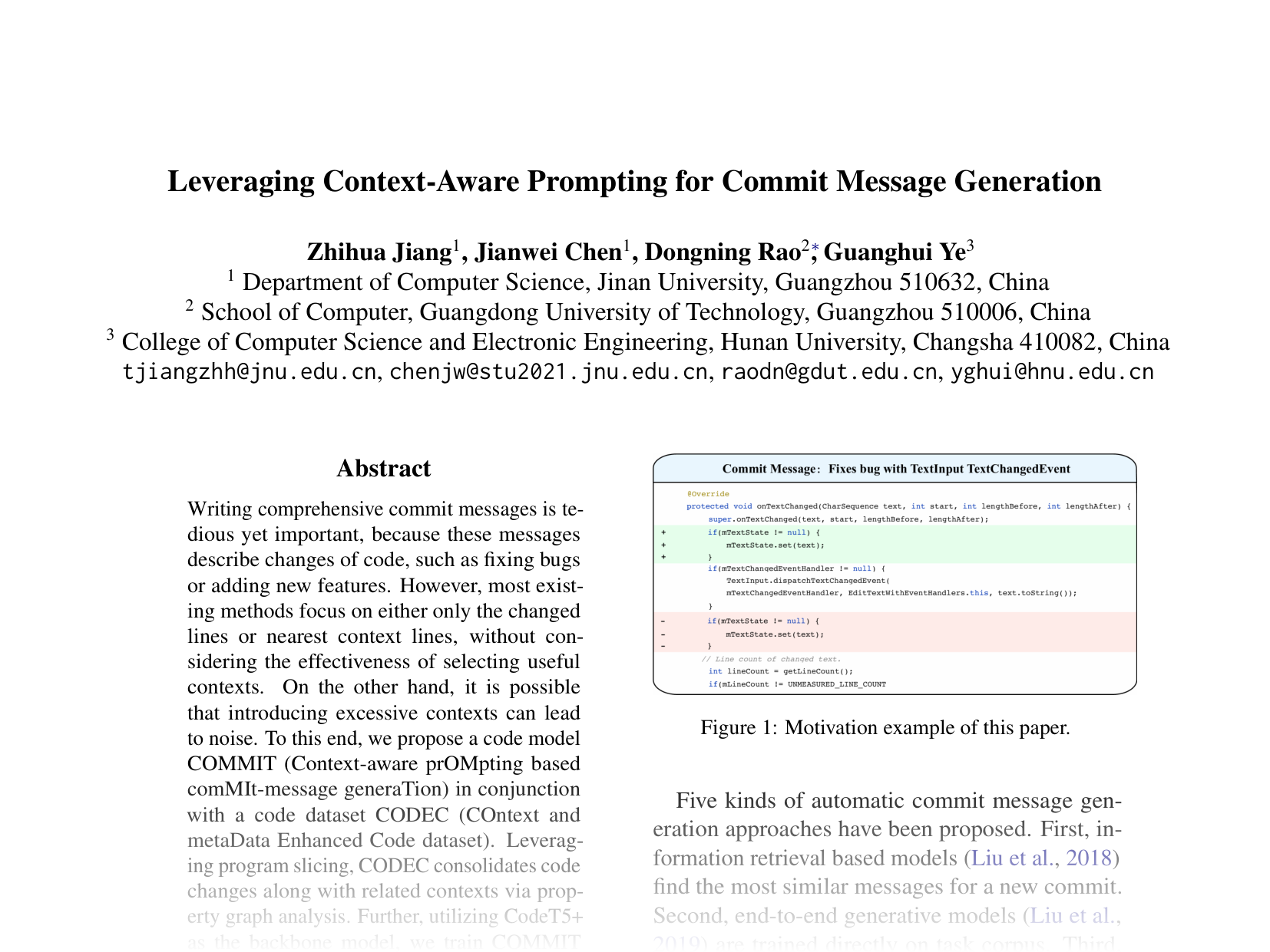[Leveraging Context-Aware Prompting for Commit Message Generation 🔗](https://aclanthology.org/2024.emnlp-main.749.pdf)